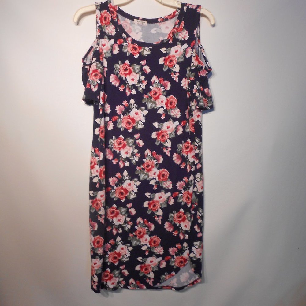 floral cold shoulder dress L - Picture 1 of 2